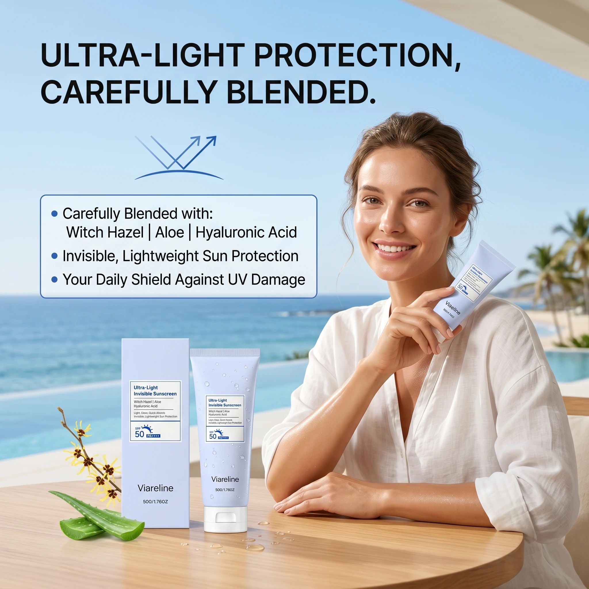 Viareline Ultra-Light Invisibl - Spf 50 Waterproof Sunscreen recensie en prijs