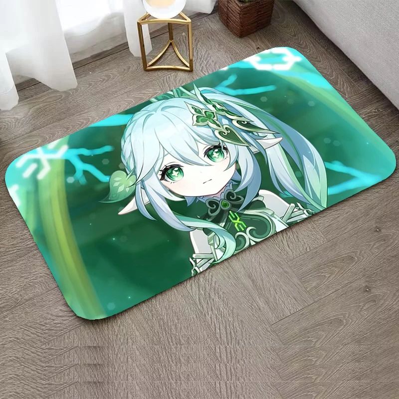 

Custom Nahida Washable Non-slip Kitchen Rug Prayer Mat Entrance Doormat Floor Mats Home Decoration Anime Carpet Rug for Bedroom
