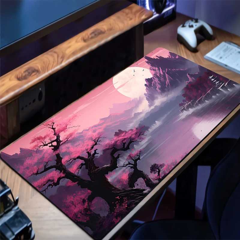 

Anime HD Print Mouse Pad Natural Landscape Gaming Mousepad Rubber Computer Desk Mat Gamer Accessories Non-slip Keyboard Pad