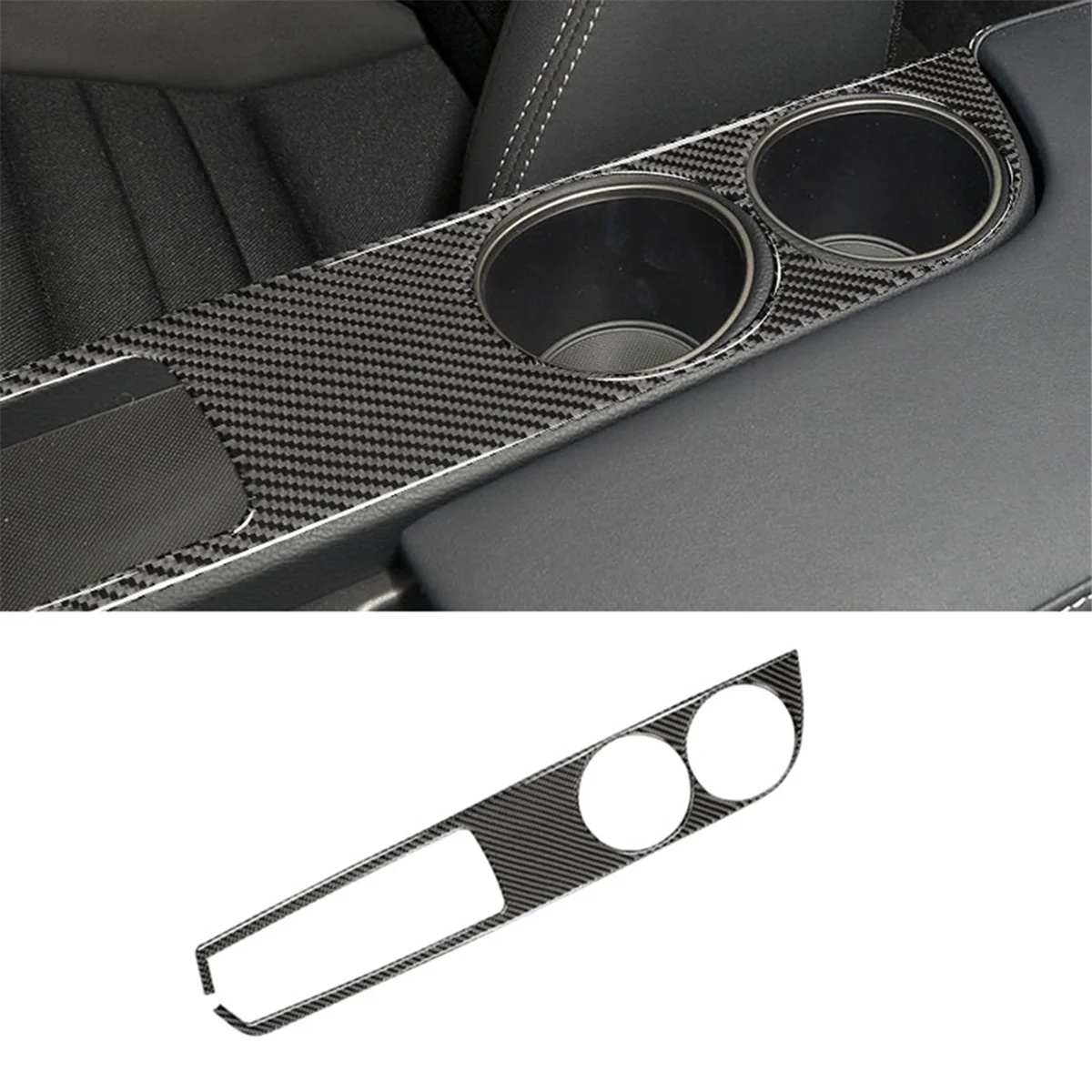 For Lexus IS250 IS200T IS300 IS350 2013-2019 Carbon Fiber Center Console Cup Holder Panel Cover Decal Trim Accessories