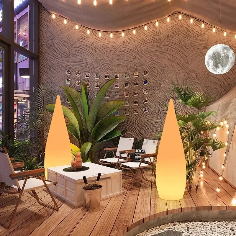 

Светодиодный торшер для кемпинга, атмосфера, газонная лампа, ресторан, отель, декоративная ландшафтная лампа, украшение сада, вертикальные торшеры