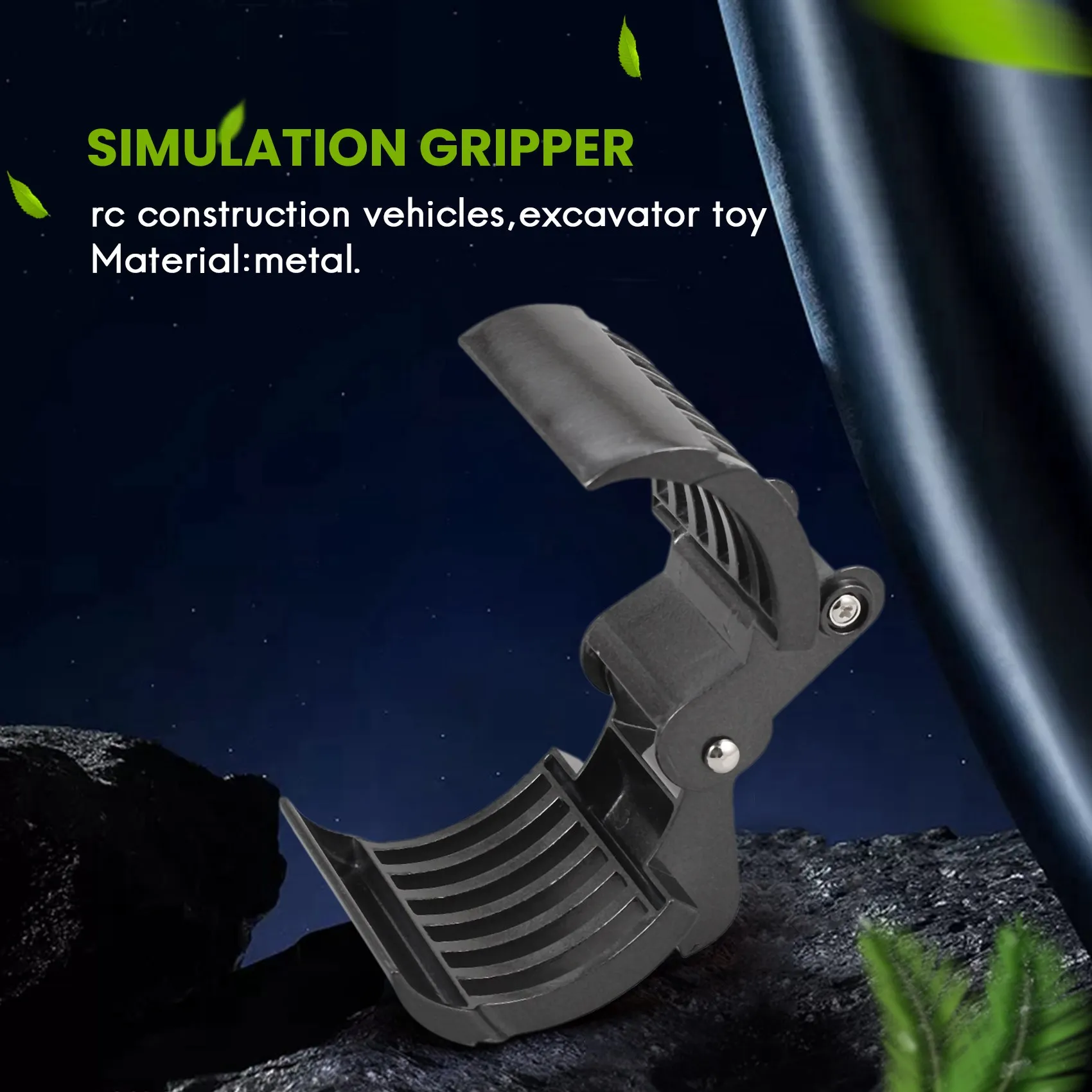A88M métal 570 Simulation griffe pince pick-up main pour HuiNa 570 1570 pelle jouets 1/14 16 canaux RC pièces de voiture, noir