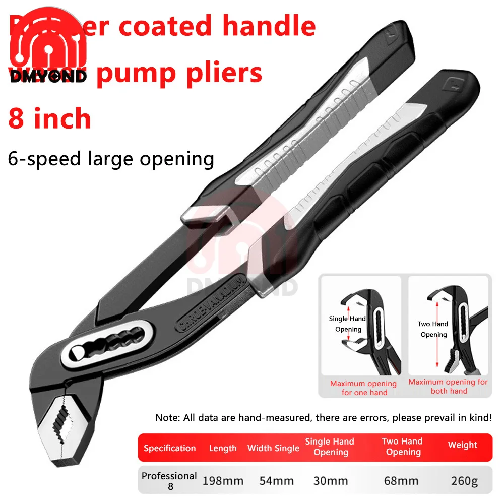 

8 10 12 inches Water Pump Pliers Multifunctional Quick-release Opening Plumbing Pliers Bathroom Faucet Wrench Repair Tools