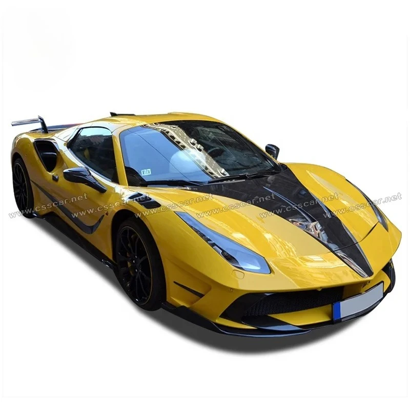 For Carbon Fiber Mix Fiberglass MSY Style Front Side Fender for Ferrari 488 GTB Spider