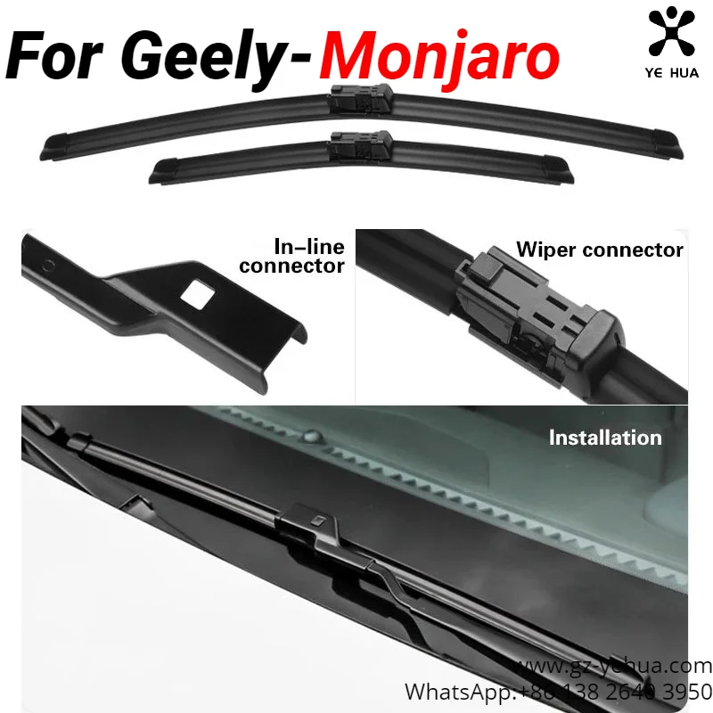 For GEELY Monjaro Manjaro Xingyue L KX11 2022 2023 Wiper Boneless Front Rubber Strip Rear Wiper Strip Accessories for Vehicles