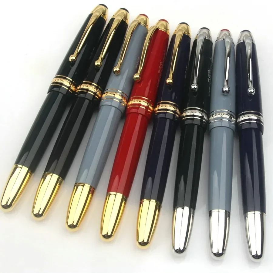 مجموعة خاصة كلاسيكية عالية الجودة MB الأصل المكبس ملء قلم حبر أخضر أسود أحمر أزرق الراتنج مكتب الكتابة 1924/2025