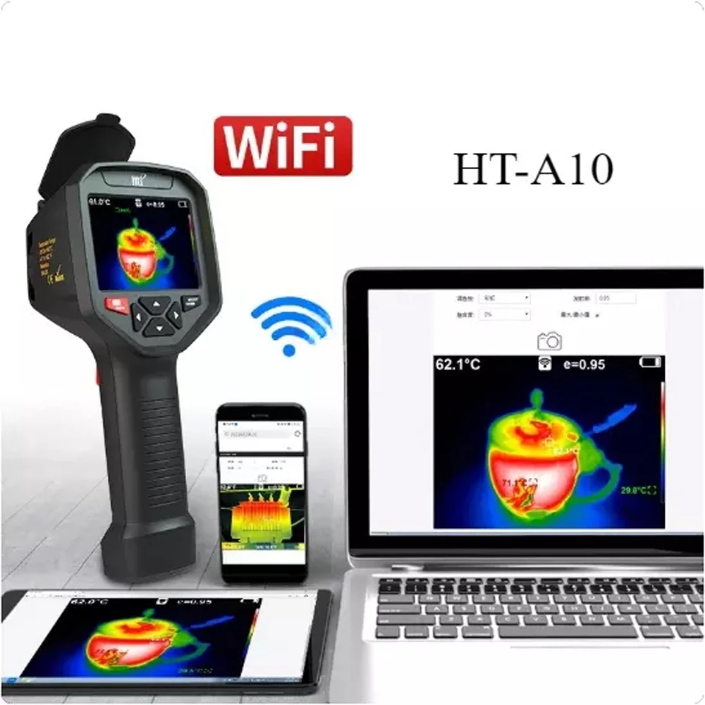 HTI HT-A10 252x192 Handheld Infrared Thermal Imager for PCB Circut Repair Floor Heating Detect Thermal Camera Resolution