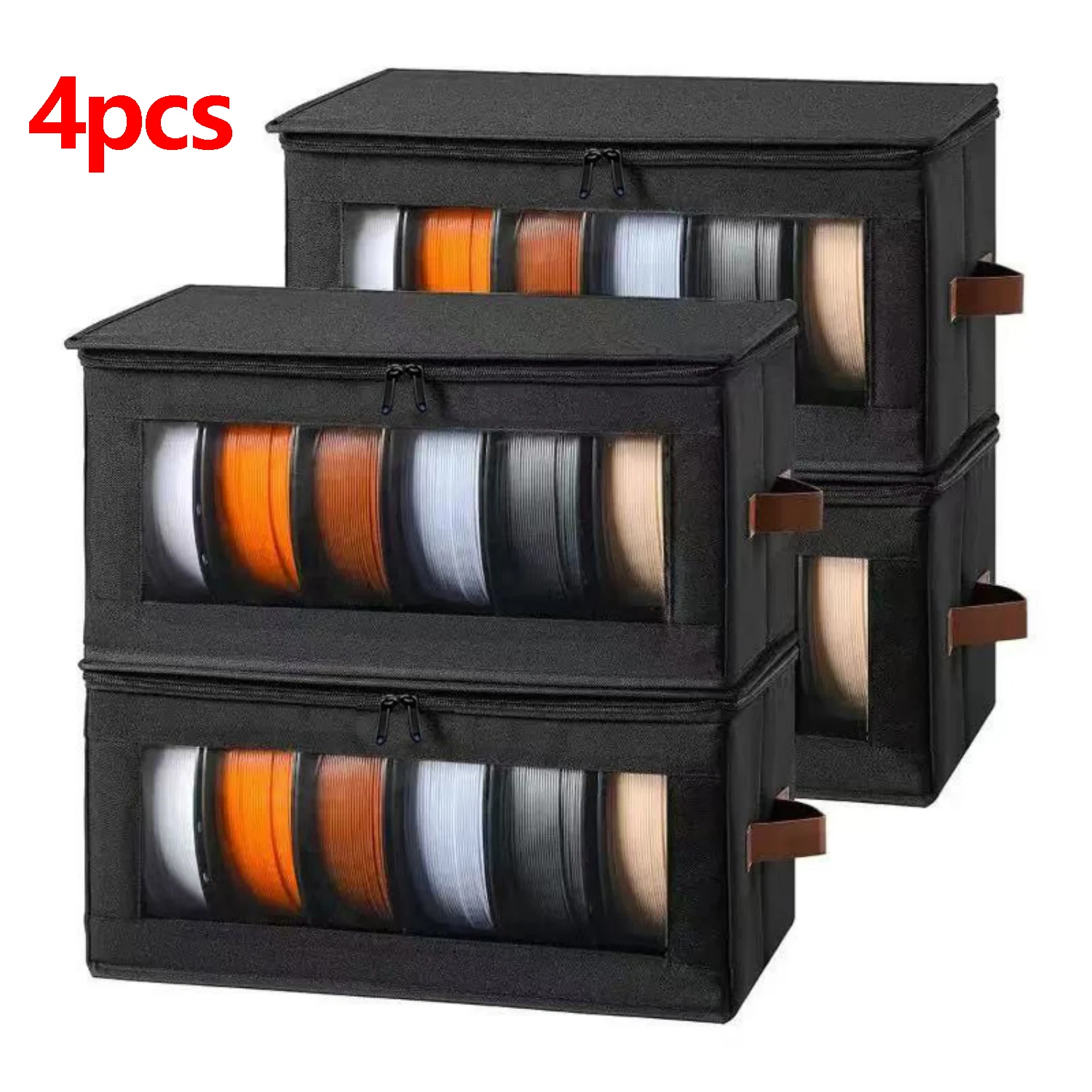 

1/2/4pcs 3D Printer Filament Storage Box Dustproof Filament Container Holder Rack Modular Stackable for Home Office Workshop