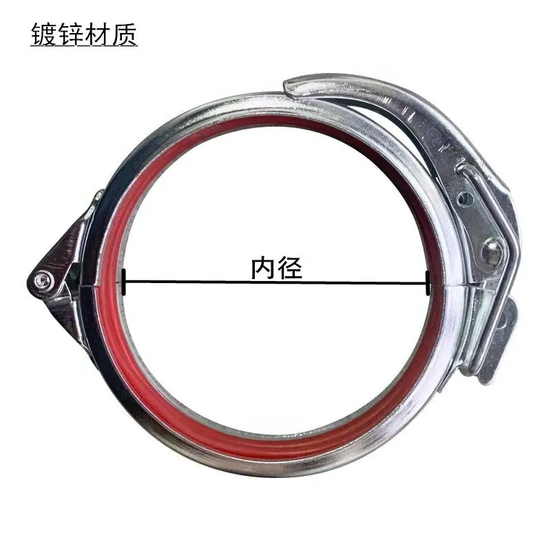 304 Stainless Steel Galvanized U Type Quick Release Pipe Clamp Hose Hoop Air Duct Fixed Connection Buckle