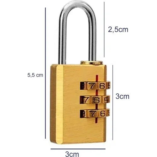 Mastercare Martech 2'li 3 Combination Padlock Keychain 712105