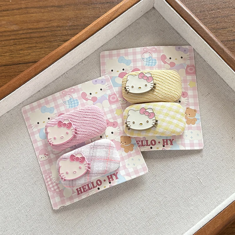 

Hello Kitty Hair Clip Cute Cartoon Fashion Bangs Side Clips Versatile Hair Accessories Women Products Student Gift Wholesale