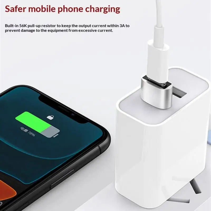 New 1Pcs USB A Male To Micro Type C Female Connector OTG Adapter USB To Type C Converter For Computer Laptop Data Transfer
