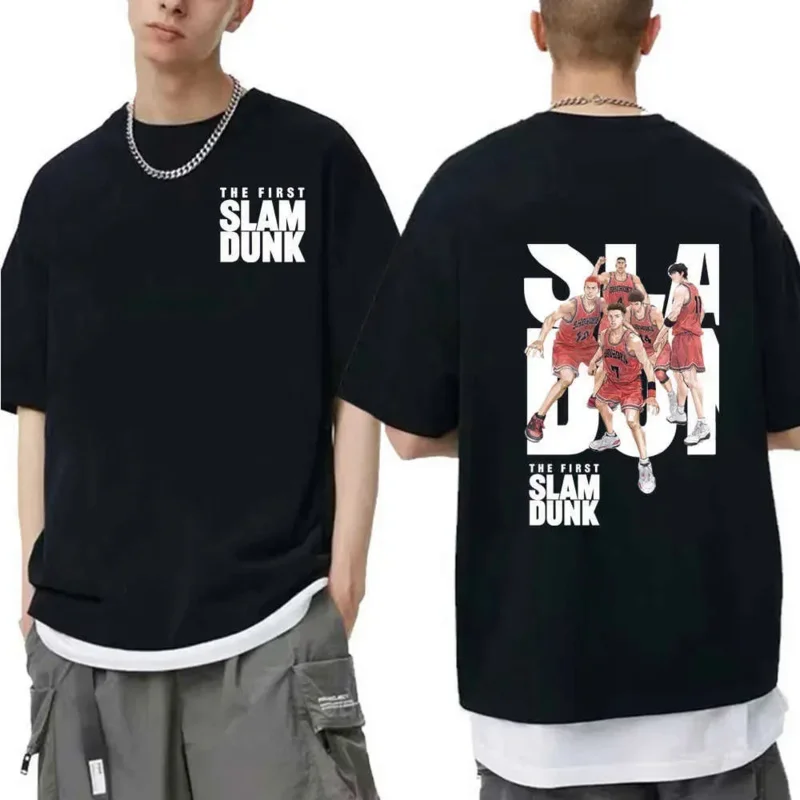 Men's Japanese Anime The First Slam Dunk Man T-Shirt Slam Dunk Shohoku Basketball Team T-shirt Sakuragi Hanamichi Print Men Tees