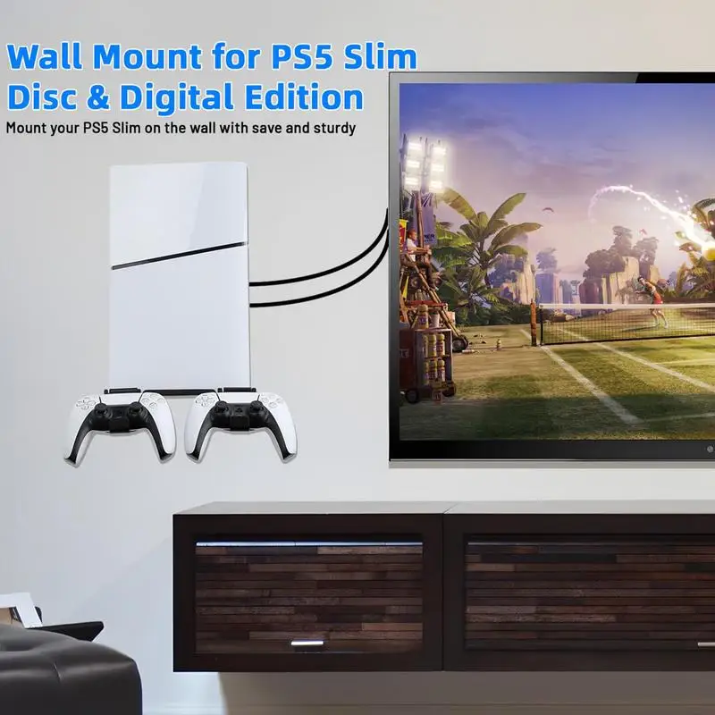 Game Console Rack Wall Floating Shelf Heat Dissipation Wall Floating Shelf Wall Mounted Floating Stand Modern Wall Mount Shelf