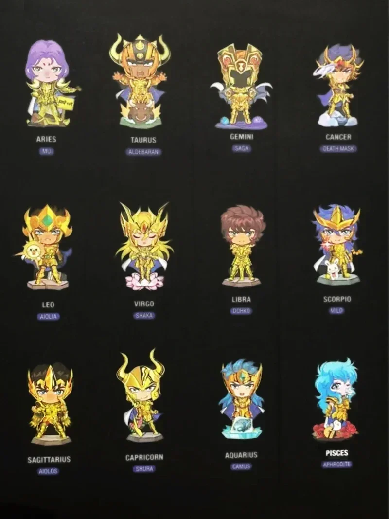 FOC GK Mini Saint Seiya Myth Cloth BOX Knights of The Zodiac 12 Constellation Box Gift Action Figure Model Toy Resin Q Statue