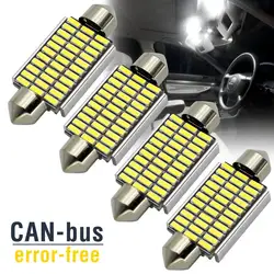 4/6X Festoon 31mm 36mm 39mm 41mm Shuttle LED Bulbs C5W C10W LED Canbus Error Free Auto Interior Doom Lamp Car Map Reading Lights