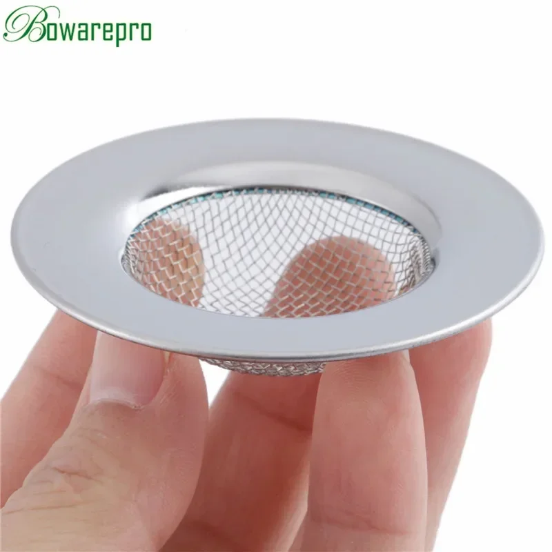 

bowarepro Kitchen Sink Strainer Drain Hole Filter Trap Sink Strainer Stainless Steel Bath Sink Drain Waste Kitchen Accessories