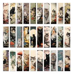 30pcs Japanese Cat Meme Animal Bookmarks Cartoon Cute Reading Pages Book Markings Card Student Supplies Gift Bookmarks﻿