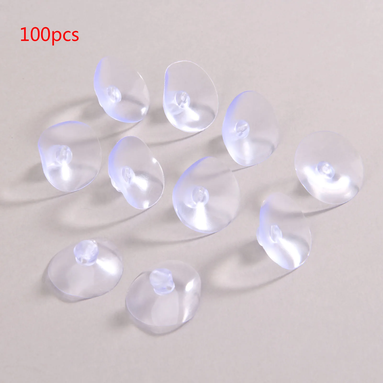 100Pcs Clear Sucker Suction Cups Mushroom Sucker Pads Hook Hanger For Window Kitchen Bathroom Doll Toy Fridge Car Glass 25mm