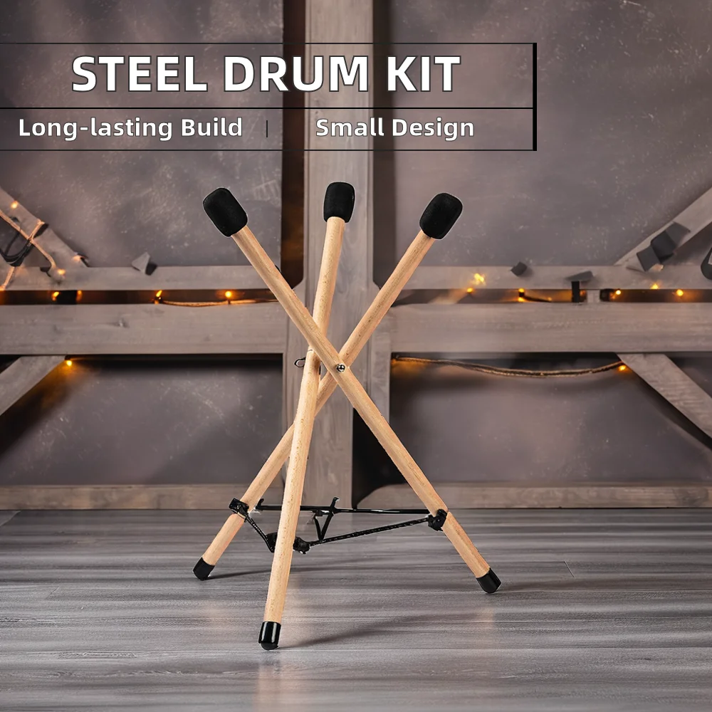 Solid Beech Wood 55CM Tongue Drum & Handpan Stand Holder