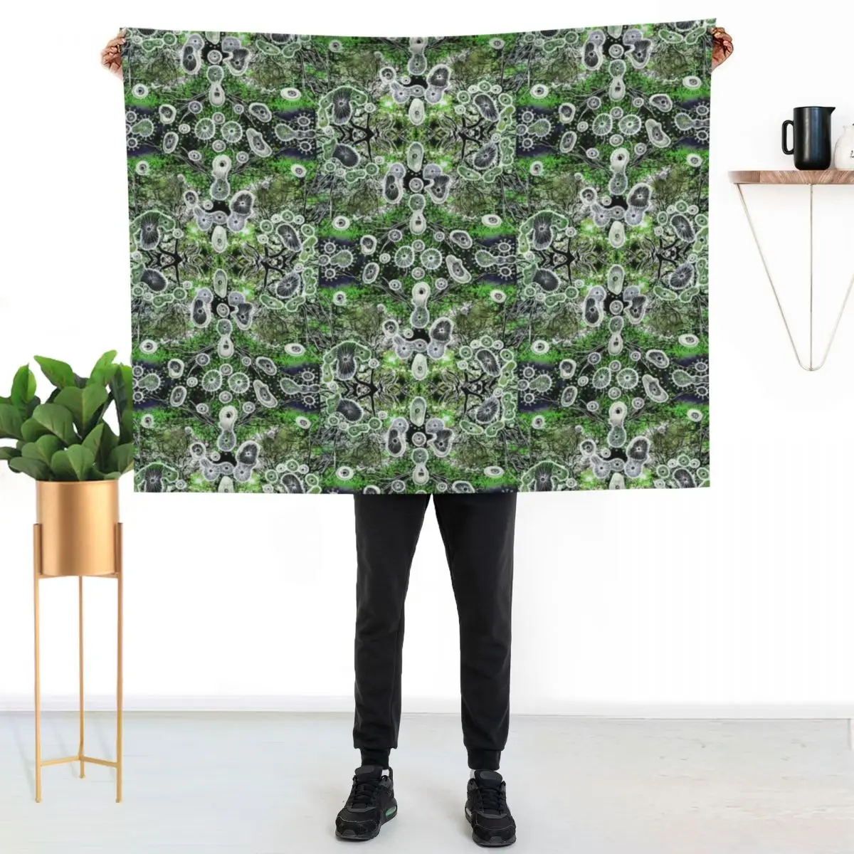 View of a Moonlit Spring Throw Blanket Sleeping Bag Flannels Hairy Winter beds Bed Fashionable Luxury Throw Blankets