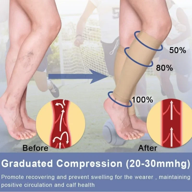 Stoking mencegah varises, kaus kaki betis meringankan nyeri otot kaki bawah mengurangi kelelahan kaki membentuk Anti Slip