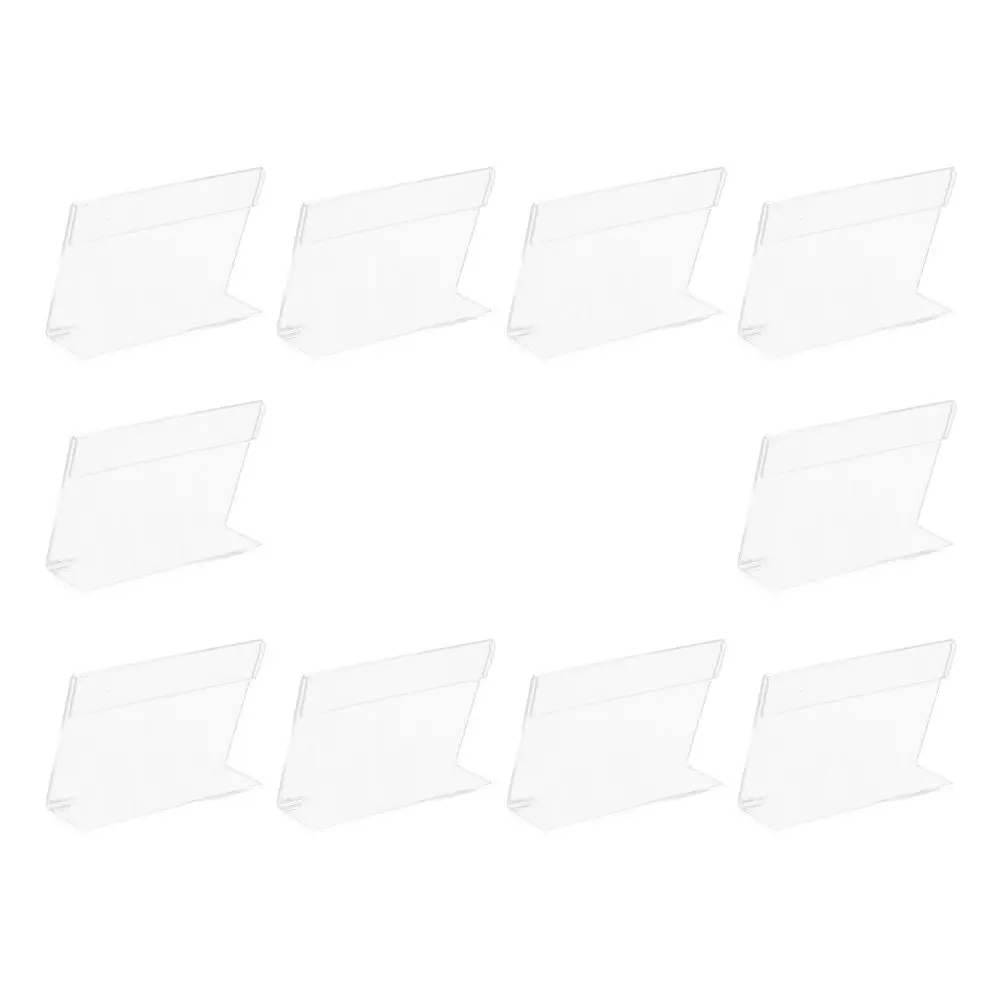 

10Pcs Acrylic Price Display Holder Transparent Wear-Resistant Sign Stand for Supermarket Store Price Tags Advertising Label