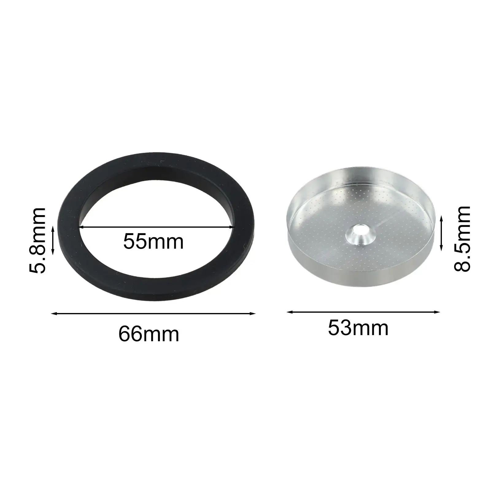 Stainless Steel Shower Screen Replacement Part for Coffee Machine For ES601 655 701 with Silicone Seal and Installation Screw