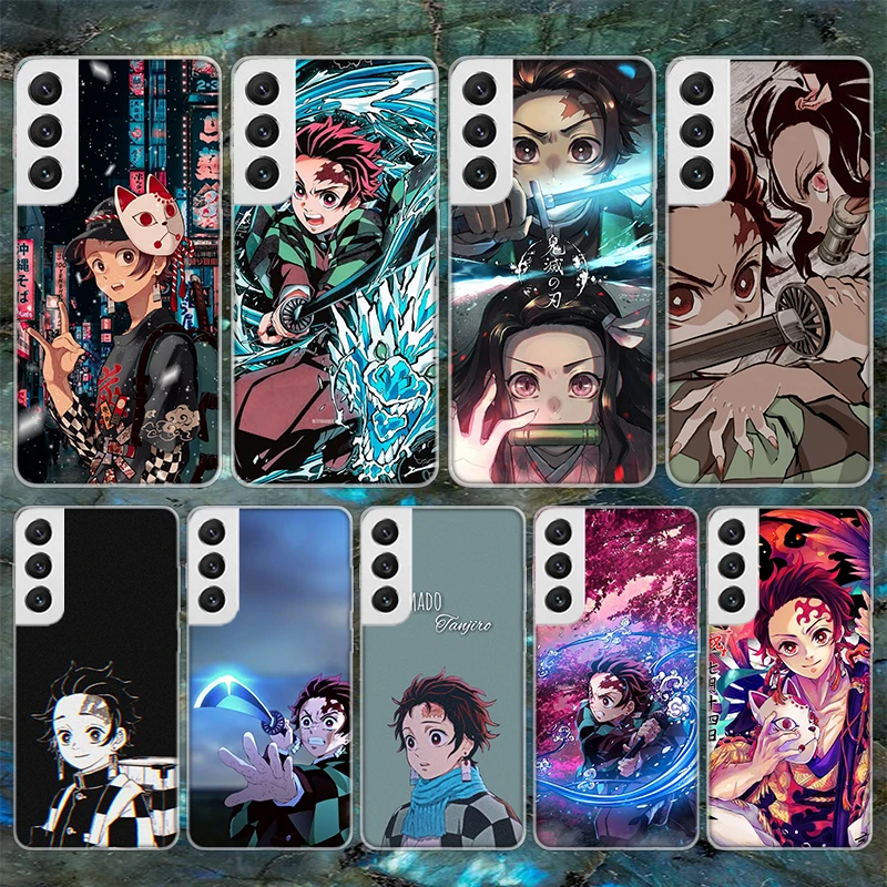 Tanjiro Demon Slayer Soft Phone Case For Samsung Galaxy S24 S23 S22 S25 Ultra S21 Plus S20 FE S10 + S24Ultra Pattern Capa S23 S2