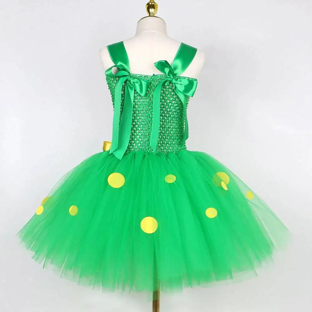 Grünes Dinosaurier-Tutu-Kleid für Mädchen, Drachen-Halloween-Kostüm, Kinder-Karnevalsparty-Tüll-Outfit mit Maske und Flügeln – Detail 15