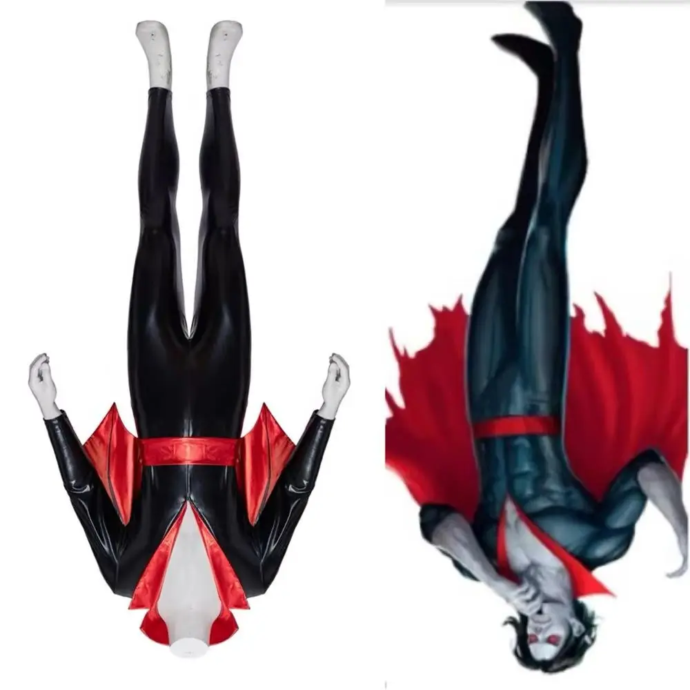 

Dr. Michael Morbius Cosplay Costume Men Vampire Black Jumpsuit Halloween Party Outfit