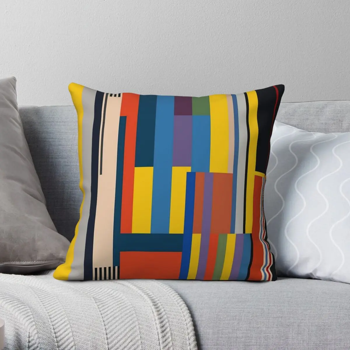 Bauhaus Rising Pillowcase Polyester Linen Velvet Pattern Zip Decorative Throw Pillow Case Room Cushion Cover 45x45