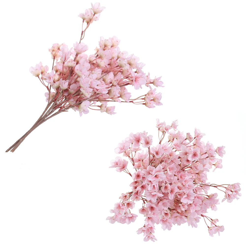 35 سم زهور خوخ حرير اصطناعي زينة ربيعية ترتيب زهور مزيفة للمنزل طاولة زفاف حفلات داخلية ديكور حديقة - 5