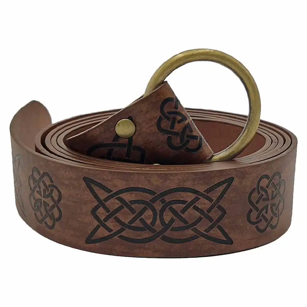 Ceinture celtique de style viking pour hommes et femmes, ceinture de cosplay, accessoires de costume d'Halloween médiéval, carnaval d'Halloween, adulte