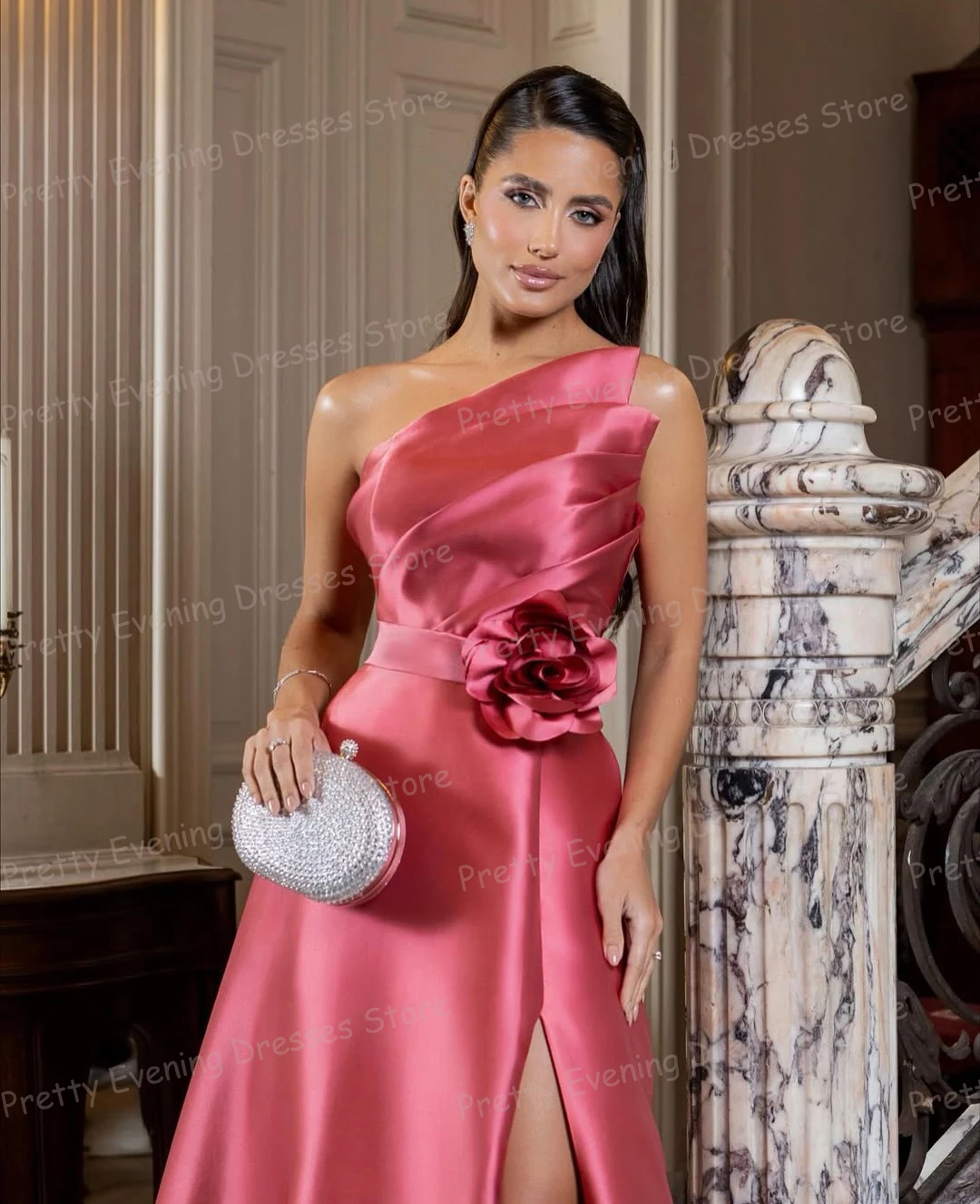 Proste sukienki wieczorowe w kształcie litery A, damskie, bez rękawów, na jedno ramię, sukienki na imprezę, bal, sukienki formalne na przyjęcie, szyte na miarę, modne, vestidos de novia.