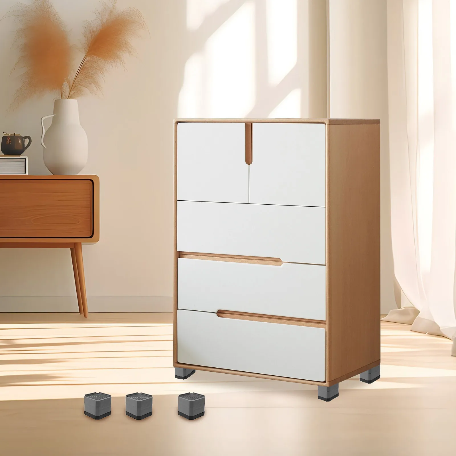 

Drum Washing Machine Support Feet 6pcs Table Leg Riser Washer Dryer Pedestal Mat Cabinet Floor Protector