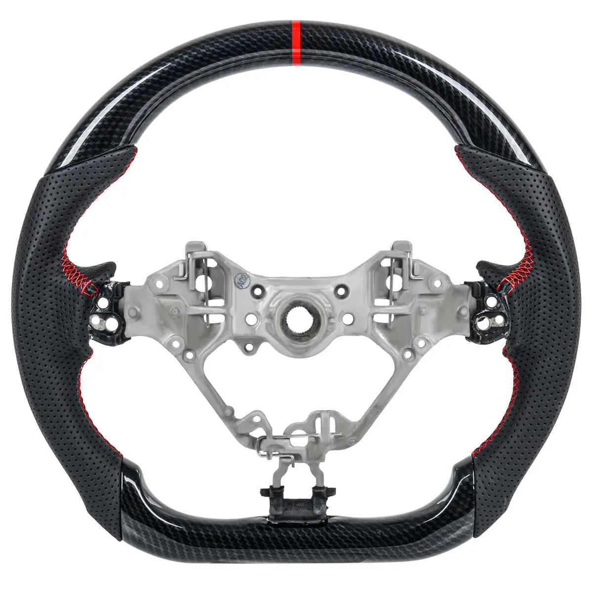Carbon Fiber Steering Wheel For Toyota GR86 For Subaru BRZ 2017-2024 Perforated Leather Car Steering Wheel Car Accessories