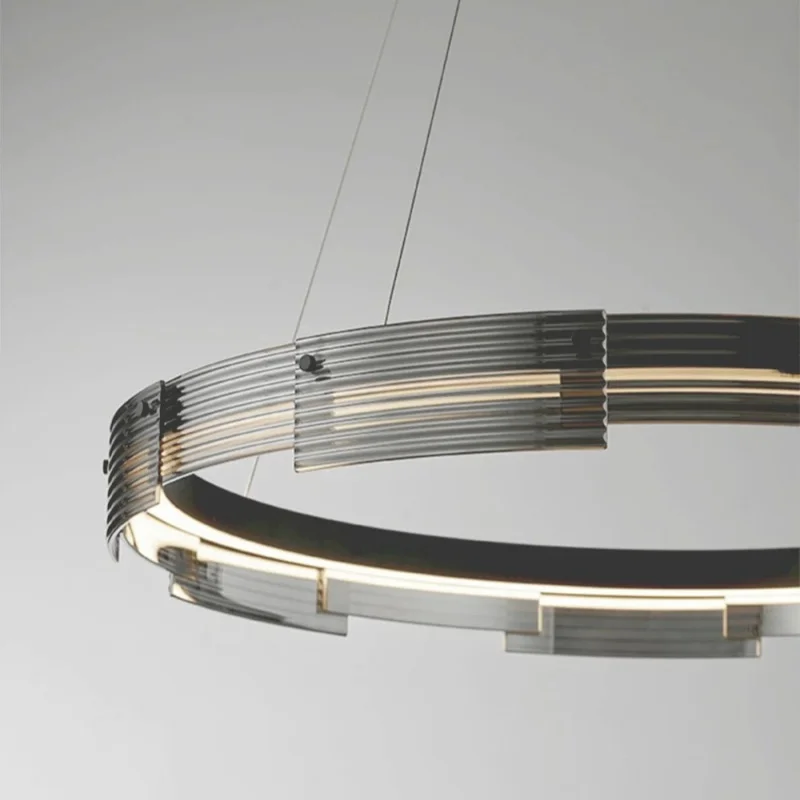 ضوء قلادة LED زجاجي إيطالي بسيط بتصميم عصري لغرفة المعيشة وغرفة الطعام ومصباح معلق زجاجي