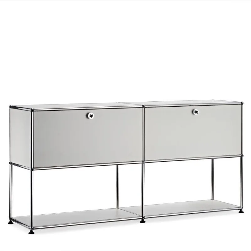Medieval modular cabinet combined dining side cabinet, modern simple TV cabinet against the wall