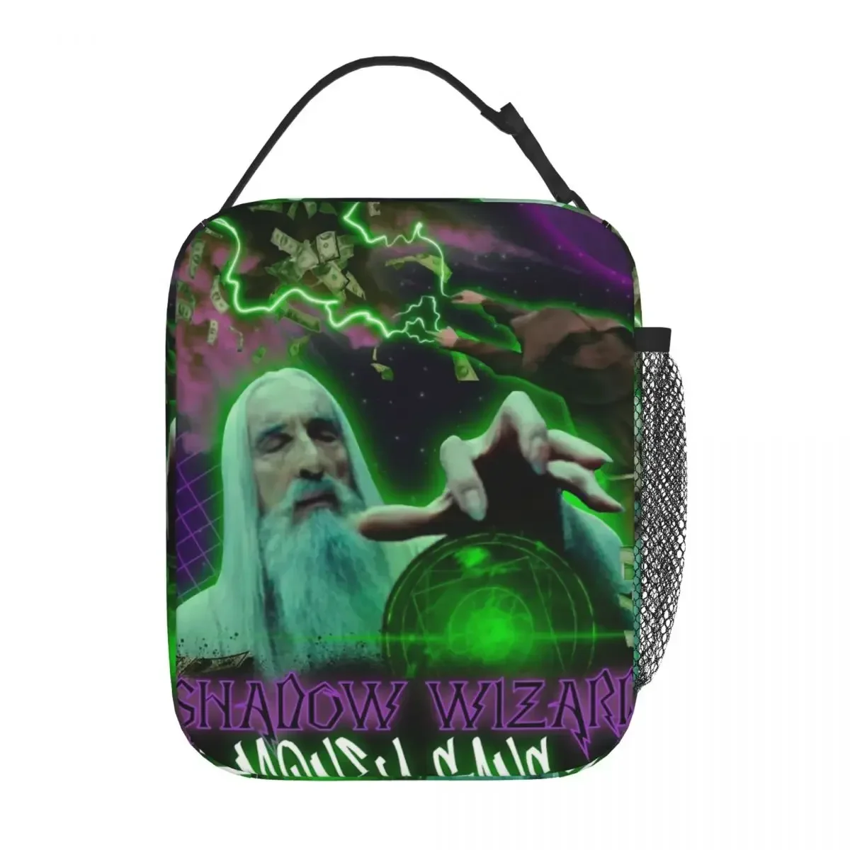 

SHADOW WIZARD MONEY GANG Insulated Lunch Bag Cooler Bag Reusable Portable Tote Lunch Box Men Women School Picnic