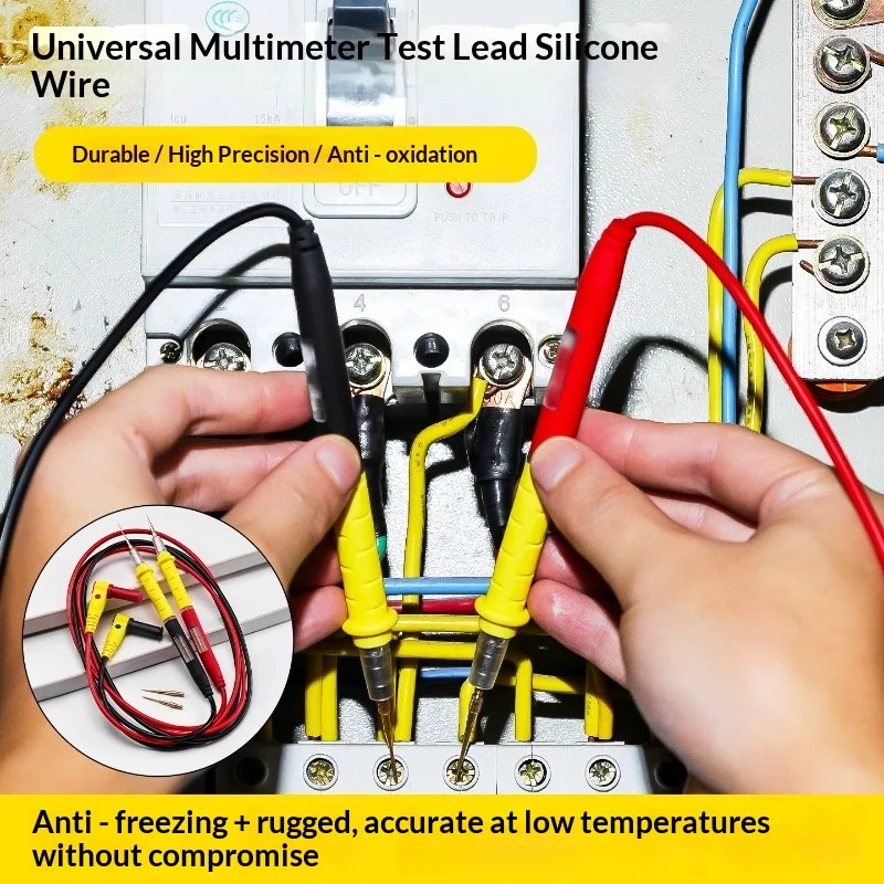 High Precision Ultra Sharp Multimeter Test Leads Thickened Extended Cable Universal Heavy Duty Electrician Test Probes 1000V 20A