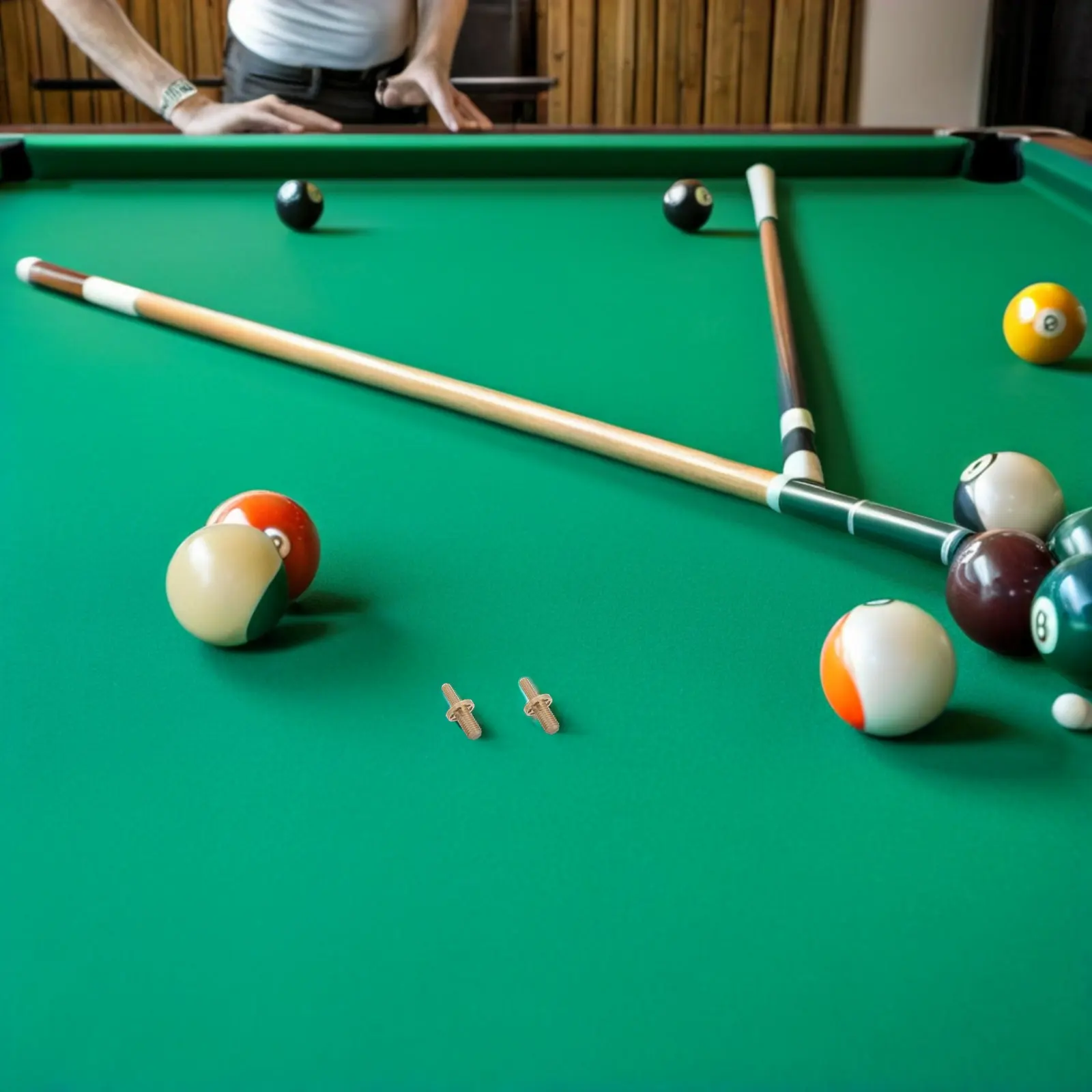 

6 шт. латунных соединительных винтов для бильярдных киев, фурнитура для ремонта и удлинения киев, стабильные сменные аксессуары