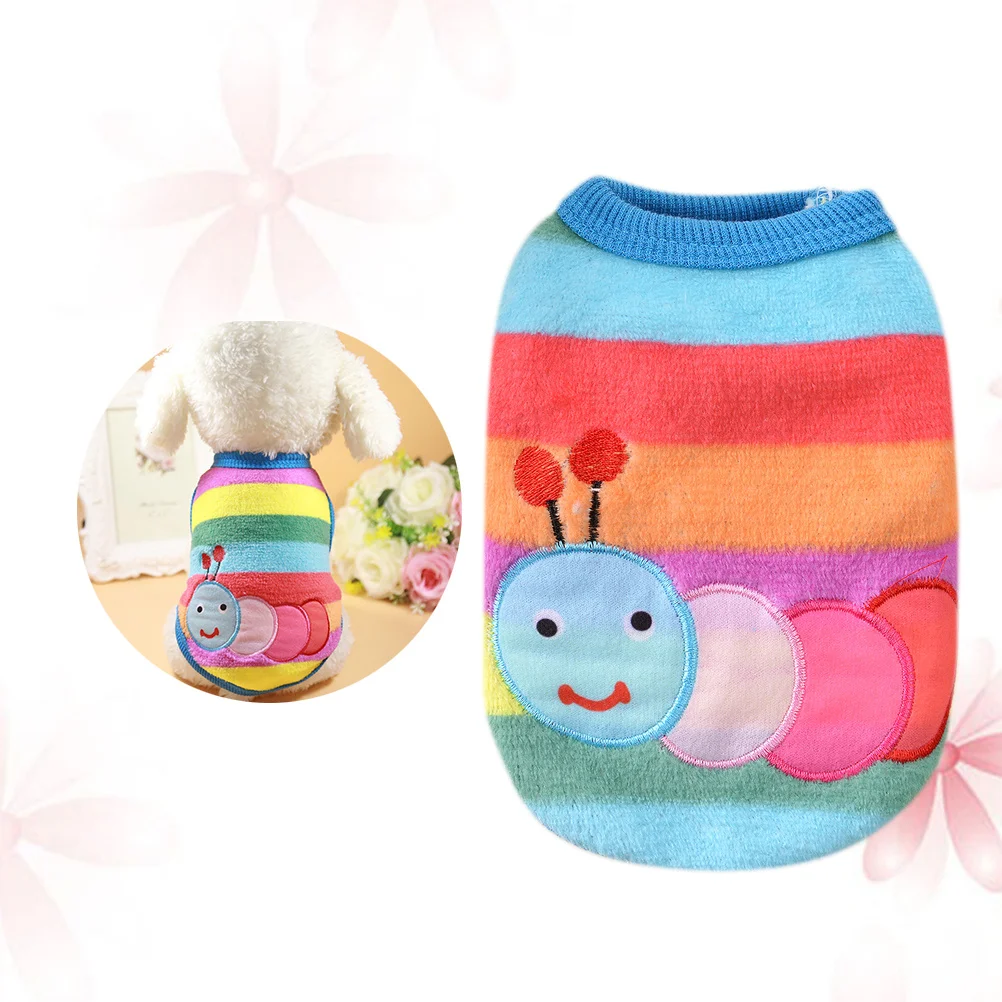 

Cartoon Warm Autumn Winter Pet Dog Clothes Flannel Vest Chihuahua French Bulldog Outfit Cat T Shirt Size Xl Caterpillar