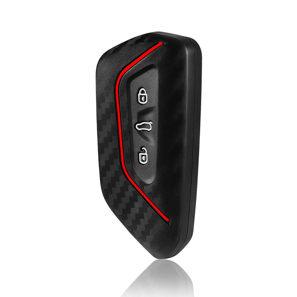 Silicone Key Case Funda Llave for VW Volkswagen Golf 8 for Seat Leon 2021 Cupra Formentor for Skoda A8 Octavia Mk8 Cover Key Fob