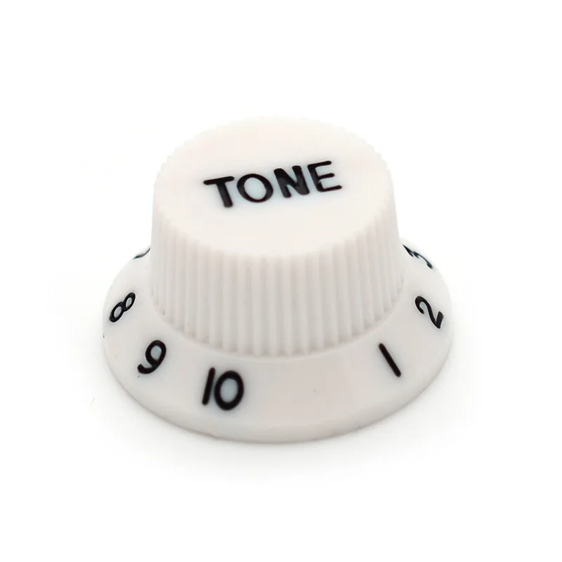 Black Plastic 1-Volume 2-Tone Control Knob For Electric Guitar Pickup