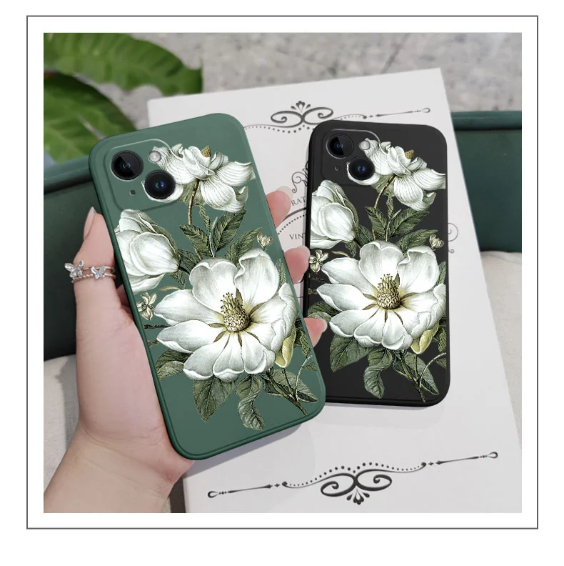 Wild Flowers Phone Case For iPhone 16 15 14 13 12 11 Pro Max Mini X XR XS 8 7 Plus 6 6S Plus Cover