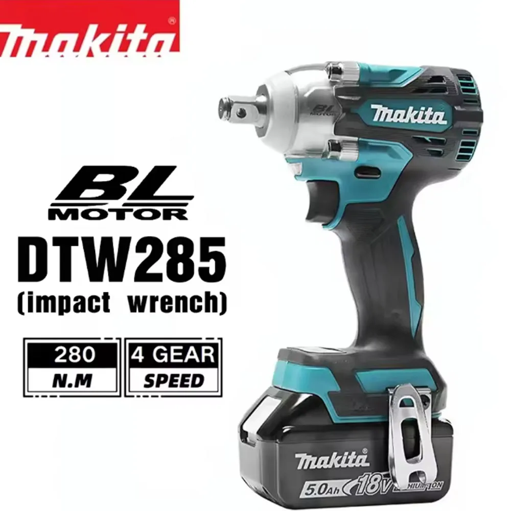 

Makita DTW285 Tools Impact Wrench Machine Brushless Cordless Electric Wrench Power Tools Rechargeable for Makita 18V Battery