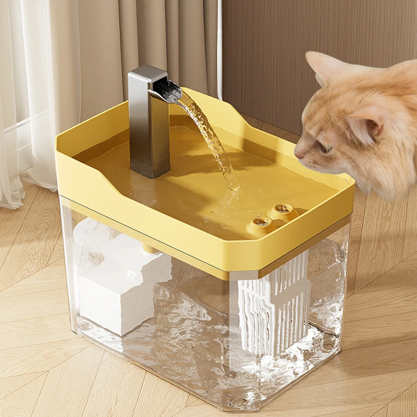 Dispensador de agua USB para gatos con bomba, filtro de agua, silencioso, antiseco, recirculación automática, bebedero de flujo de agua viva para mascotas