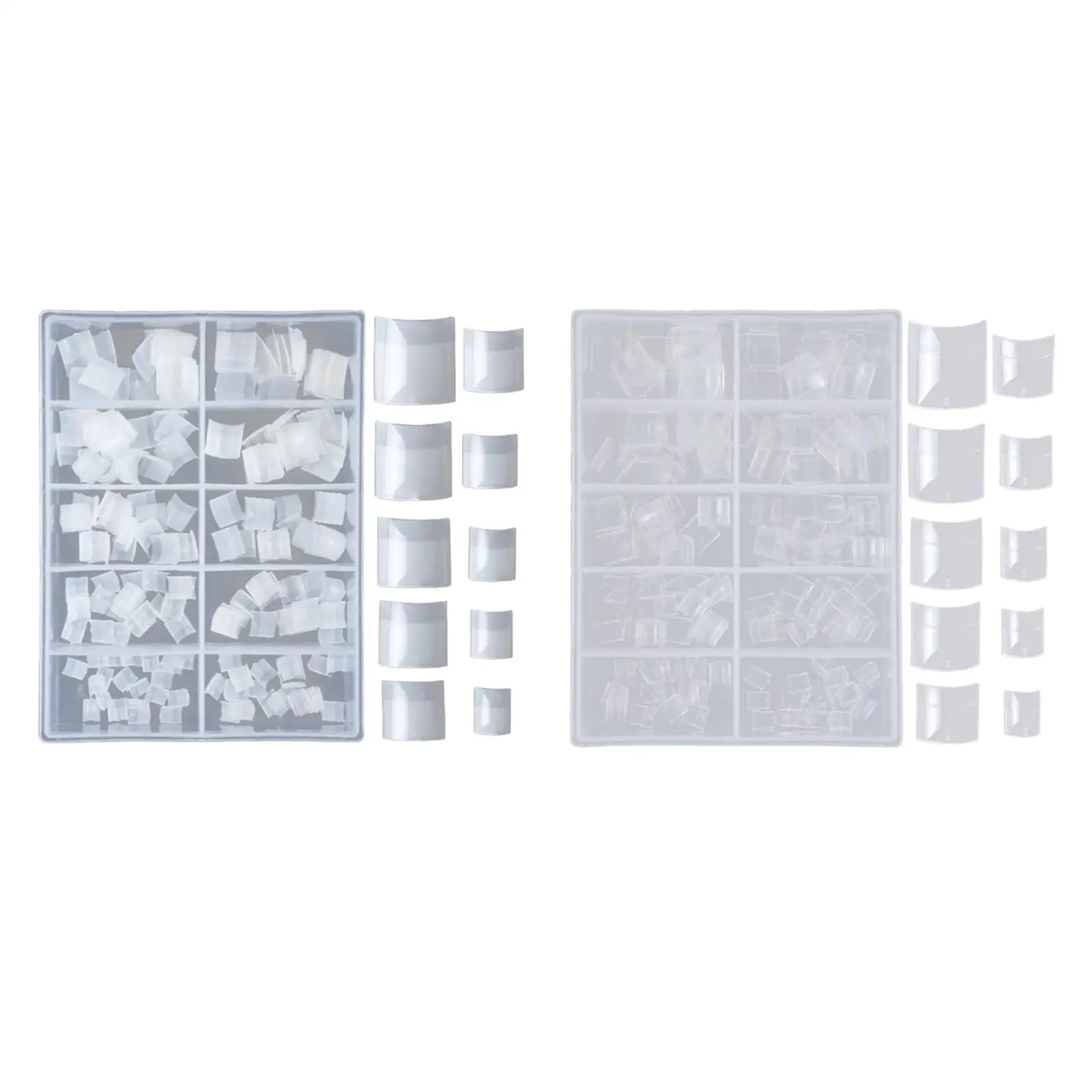 

Set of 200 Tips Short Acrylic Nails with Case , Lady French Short Acrylic