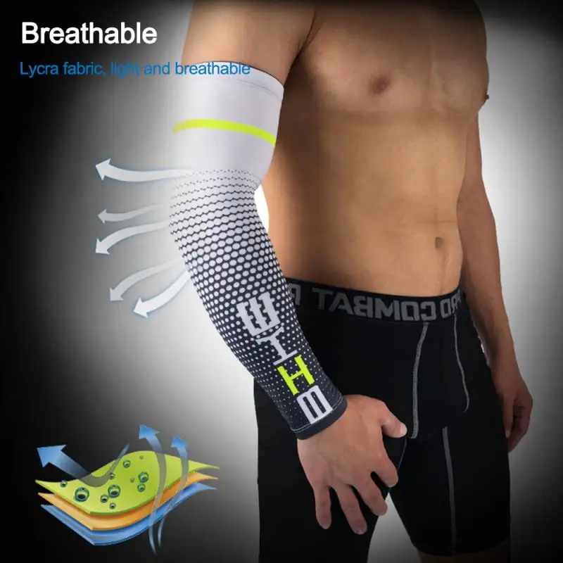 Arm Sleeve UV Protection Armguards Quick Elbow Support Fitness Running Arm Cover Fishing Cycling Sunscree Arm Warmers